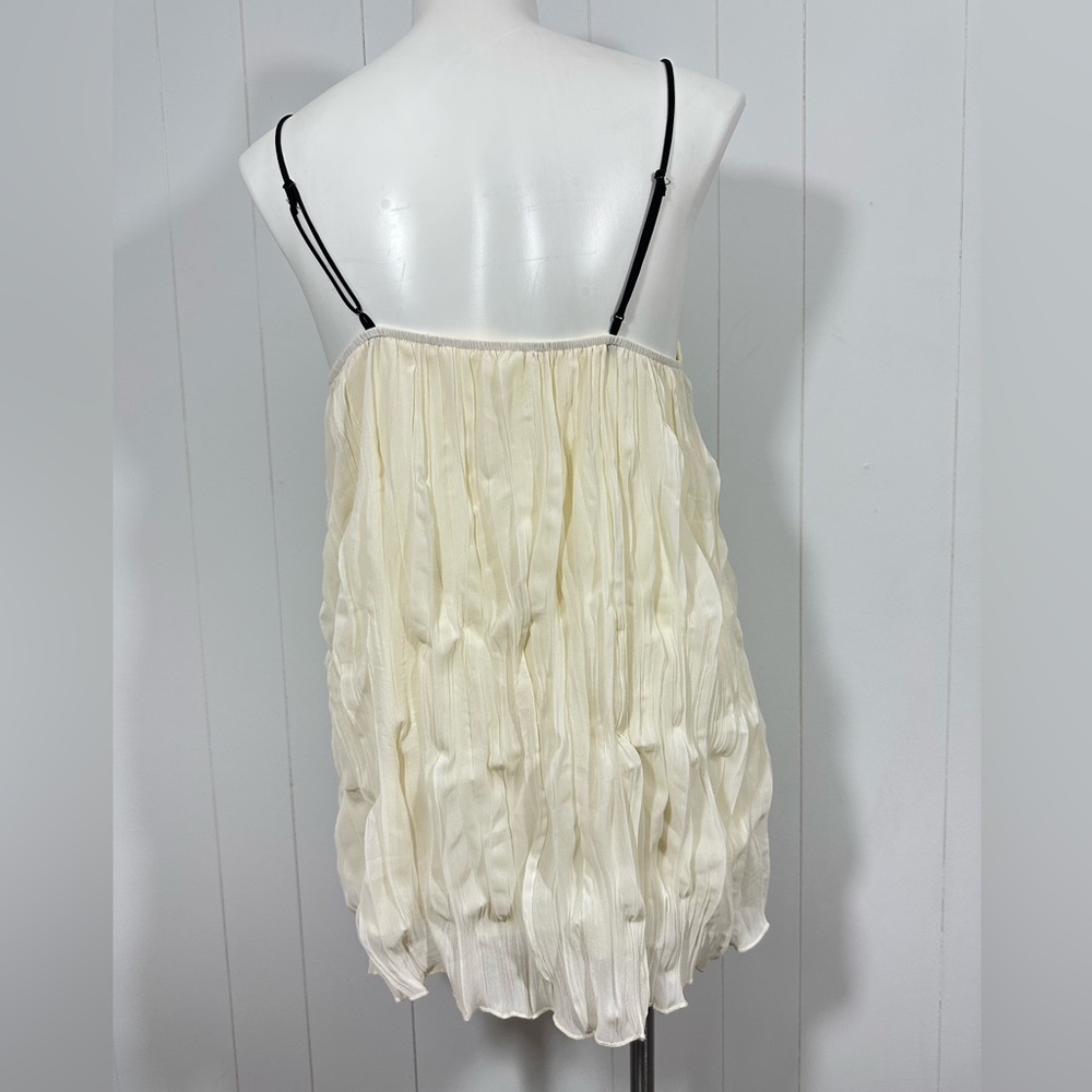 NWT Bloomchic Size 14-16 Ivory Sleeveless Chiffon Tunic Top Adustable Strap - Picture 5 of 7